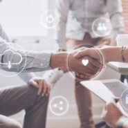 Business people shaking hands for greeting